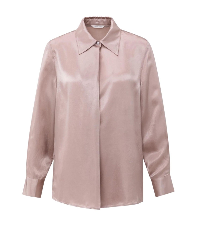Yaya Satin blouse 61509 Shadow gray pink
