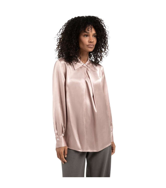 Yaya Satin blouse 61509 Shadow gray pink