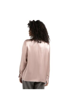 Yaya Satin blouse 61509 Shadow gray pink