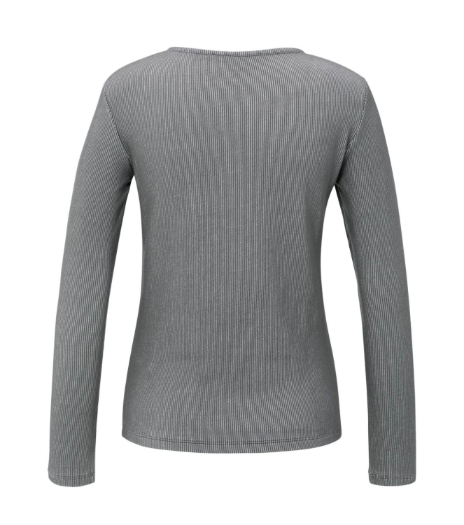 Yaya Ribbed long sleeve top 803071 Darknight grey dessin