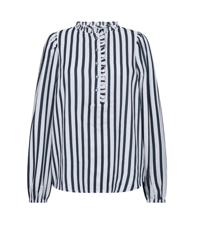 Freequent Yarn dyed stripe Star off white w. salute