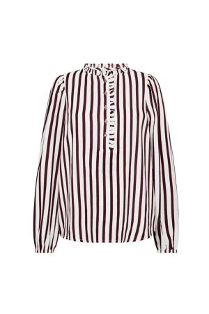 Freequent Yarn dyed stripe Star off white w. port royale