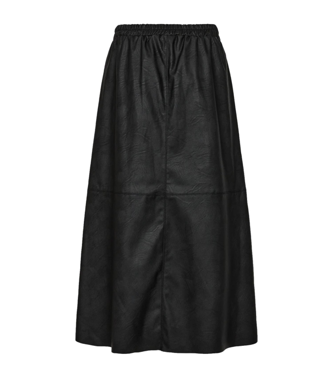 Freequent Faux leather skirt Black