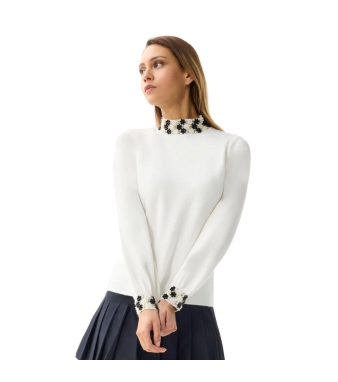 Leo en Ugo Top Off white/black