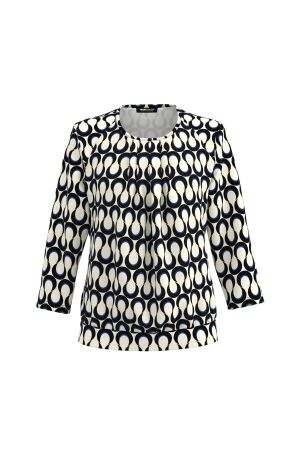 Frank Walder NOSBlusenshirts 552/055 Blue print