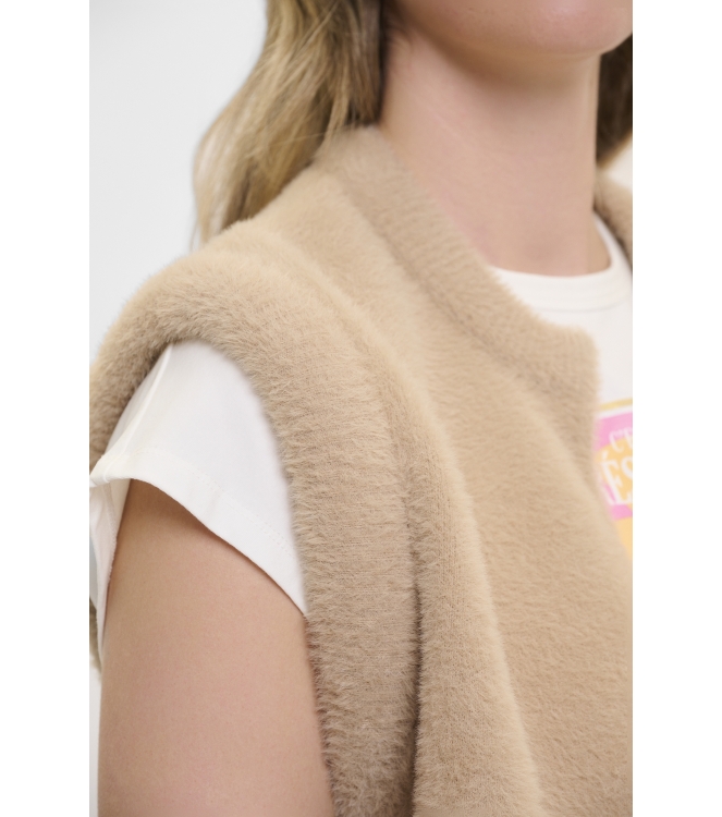 Rino en Pelle Short waistcoat 90 desert