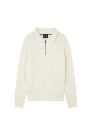Paul and Shark Shark tag re-wool polo 010 Off white