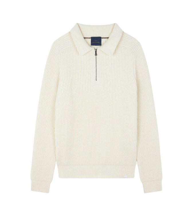 Paul and Shark Shark tag re-wool polo 010 Off white