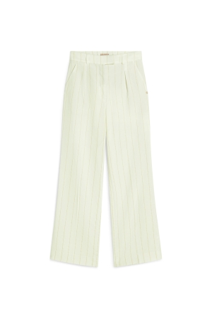 Josh V MIES high-waisted wide-leg trousers with lurex 441 light ecru