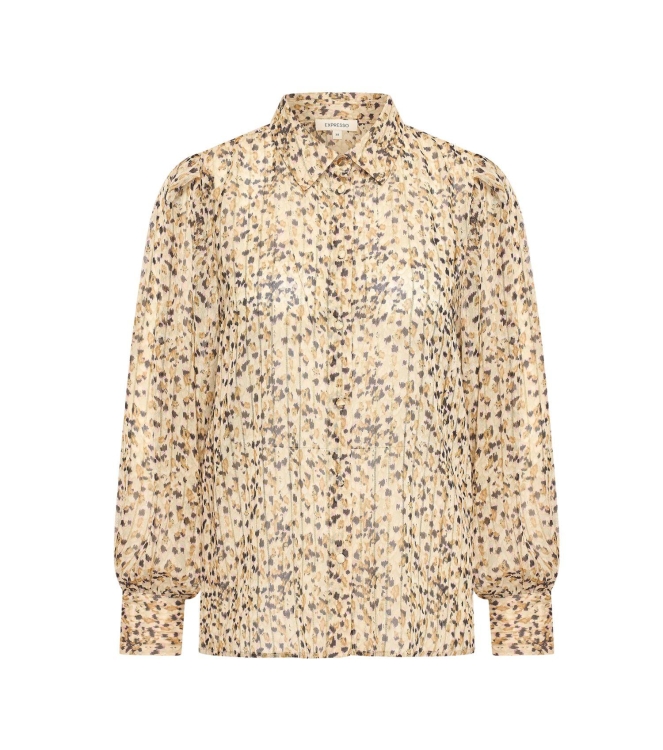 Expresso Blouse woven chiffon print EX204 Dove grey