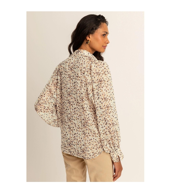 Expresso Blouse woven chiffon print EX204 Dove grey