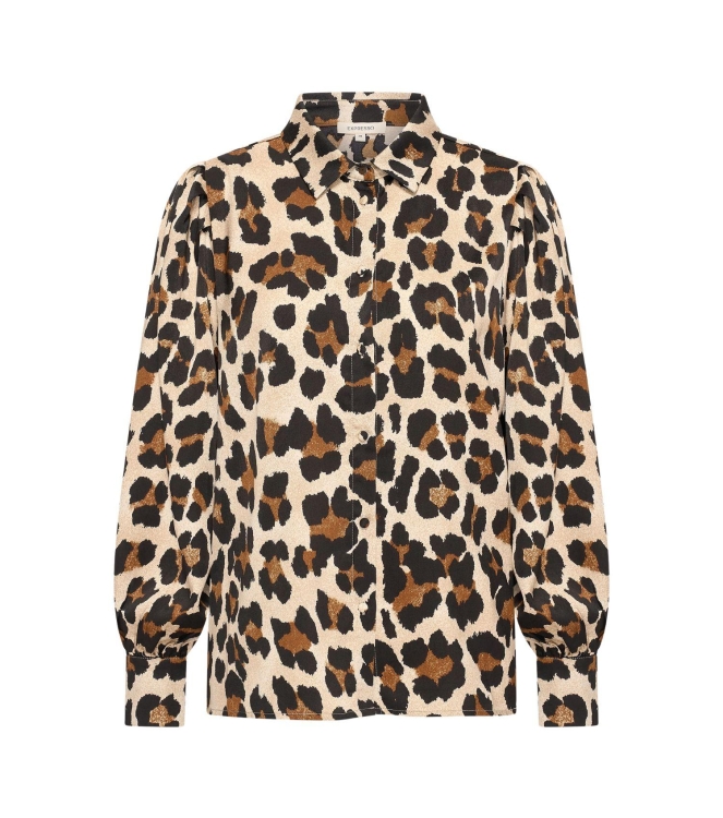 Expresso Blouse woven satin print EX122 Coconut