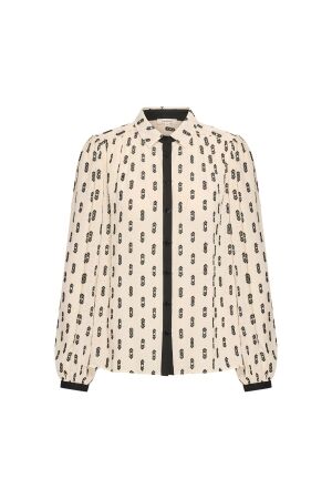 Expresso Blouse woven jacquard chiffon EX200 Off white