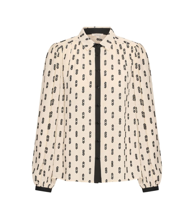 Expresso Blouse woven jacquard chiffon EX200 Off white
