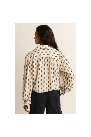 Expresso Blouse woven jacquard chiffon EX200 Off white