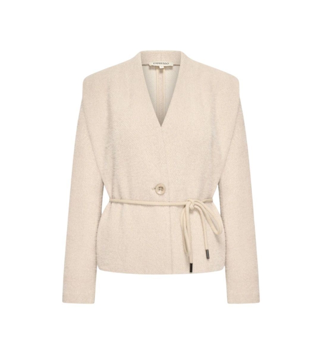 Expresso Cardigan jersey with cord EX204 Dove grey