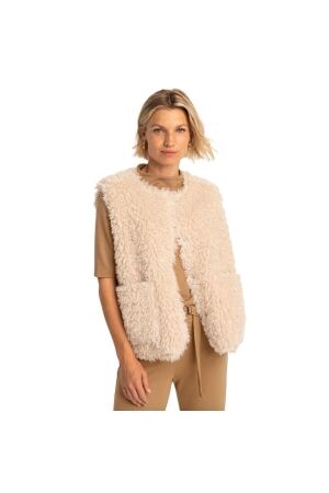 Expresso Bodywarmer woven short EX207 Antique white