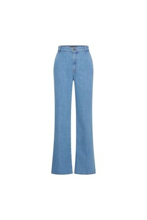 Expresso Pants mid blue denim wide leg EX350 Mid blue denim