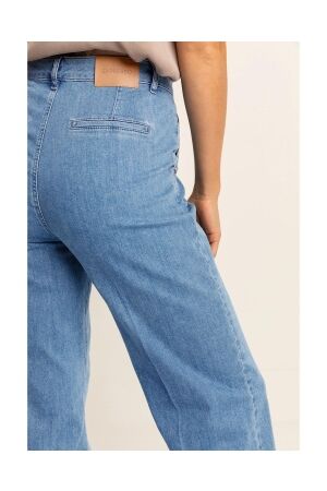 Expresso Pants mid blue denim wide leg EX350 Mid blue denim