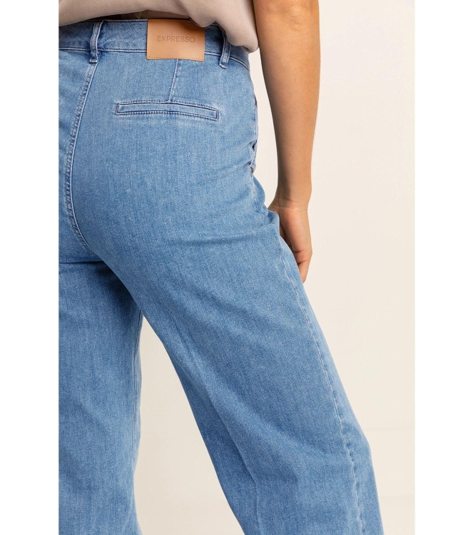 Expresso Pants mid blue denim wide leg EX350 Mid blue denim
