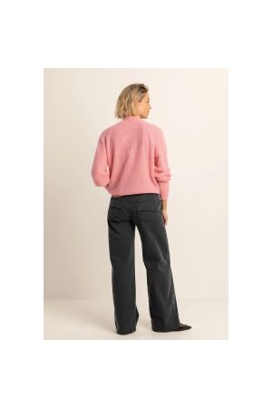 Expresso Pants denim wide leg print EX900 Black