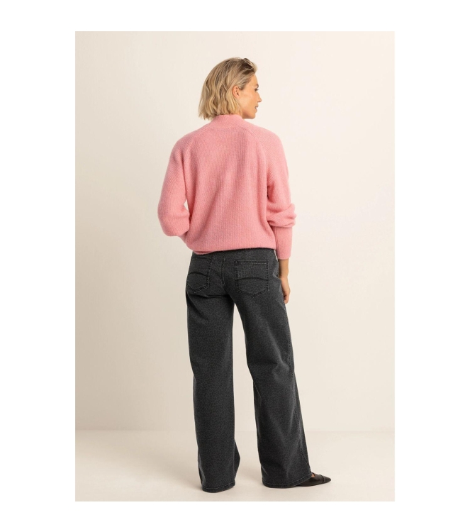 Expresso Pants denim wide leg print EX900 Black