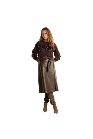 Expresso Skirt pu EX101 Dark coffee
