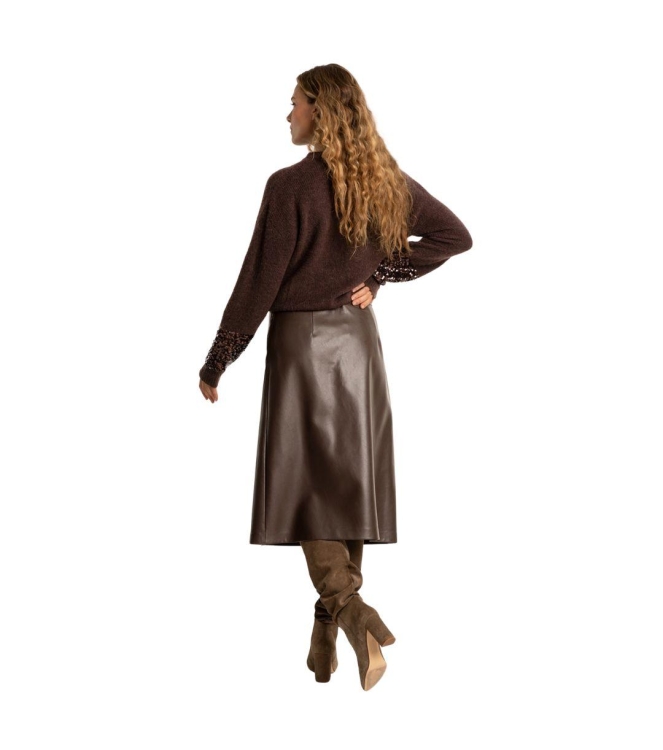 Expresso Skirt pu EX101 Dark coffee