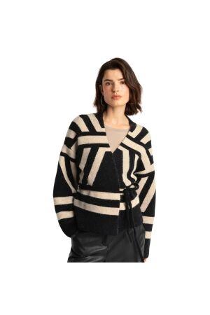 Expresso Cardigan jacquard EX900Black