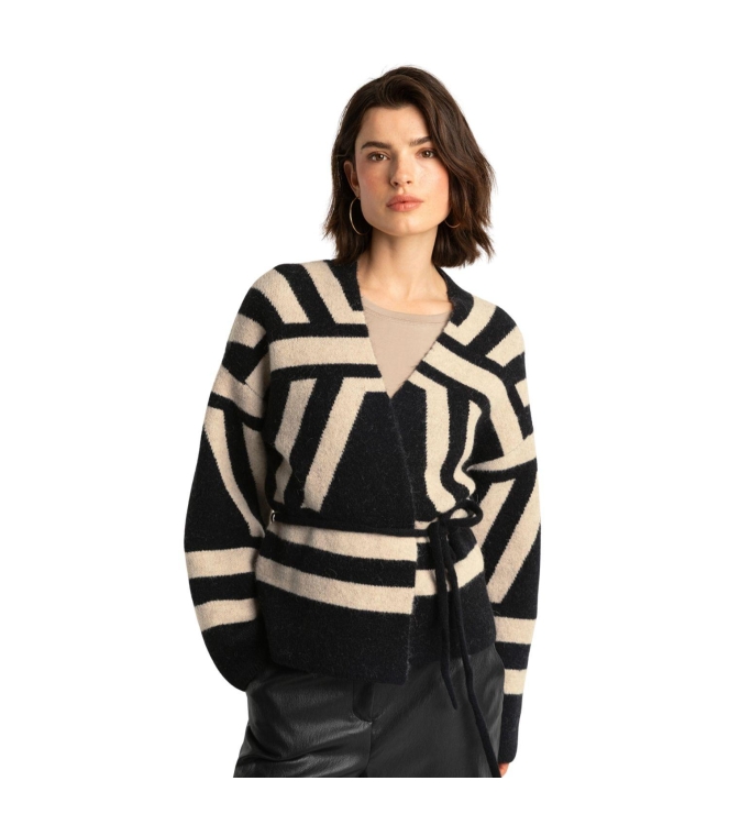Expresso Cardigan jacquard EX900Black