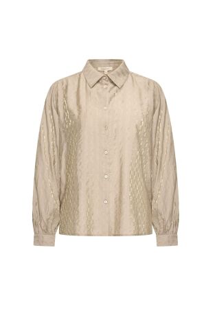 Expresso Blouse shiny structure EX214Silver Sand