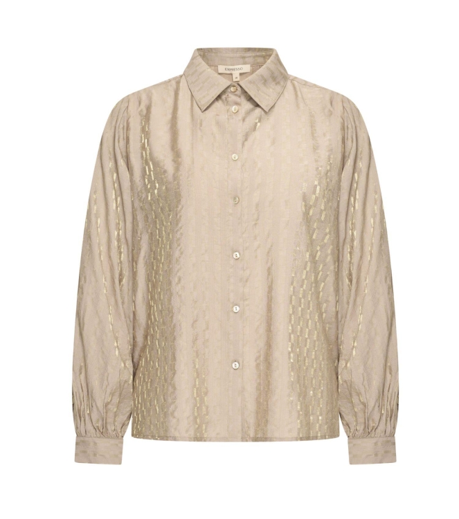 Expresso Blouse shiny structure EX214Silver Sand