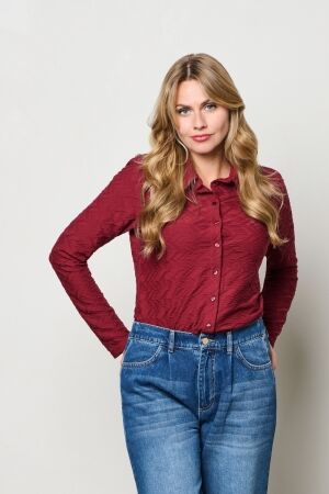 Co Woman LOTTE JACQUARD 56080 lw-wine red