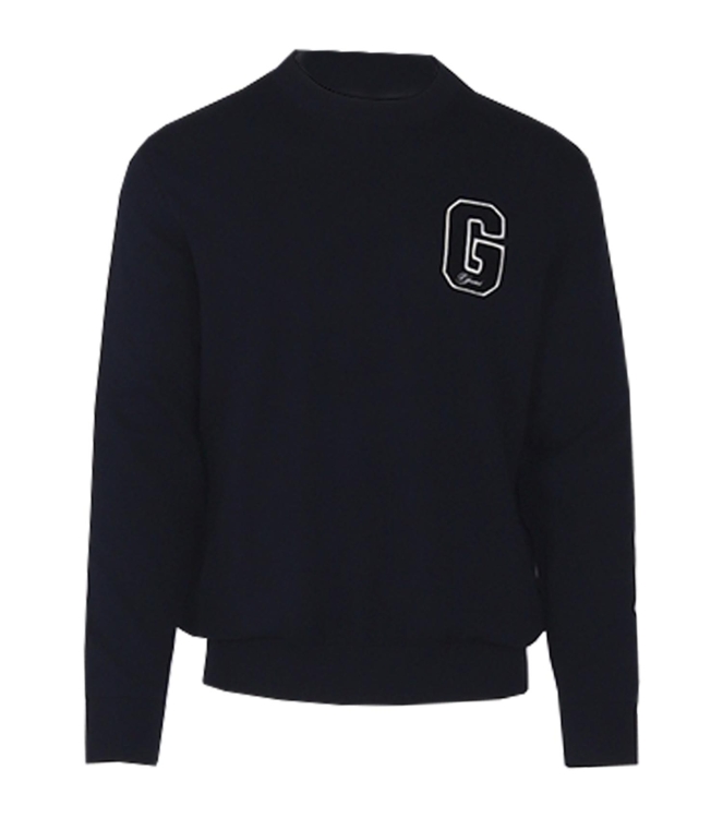 Gant Small Graphic Badge Crew Neck Sweater 433 evening blue