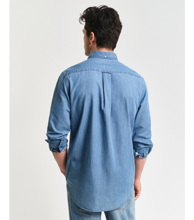 Gant Regular Fit Indigo Shirt 980 semi light blue