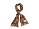 Gant Checked Wool Herringbone Scarf 845 deep orange