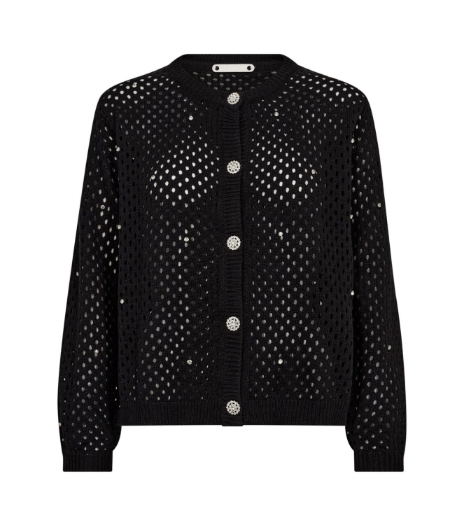 Co Couture HoopaCC krystal cardigan 96 Black