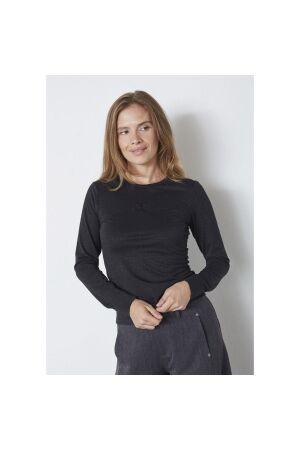 Co Couture MannyCC lurex emb l/s tee 96 Black