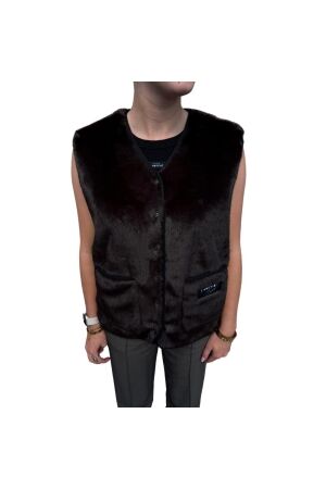 Haute L Amitie Fur tech vest Mocca