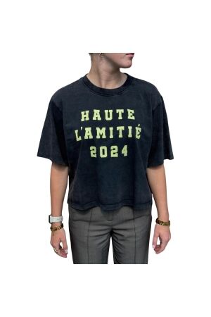 Haute L Amitie Intro acid logo tee Black