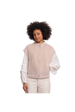 Rino en Pelle Boxy waistcoat 11018 smoked pearl