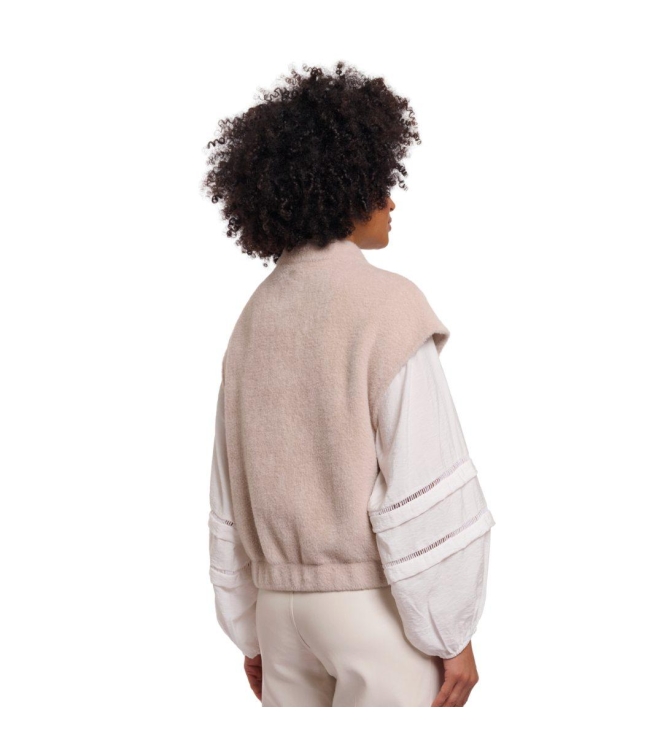 Rino en Pelle Boxy waistcoat 11018 smoked pearl