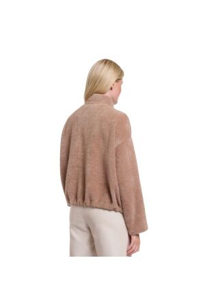 Rino en Pelle Boxy jacket with closure 10997 rosy brown