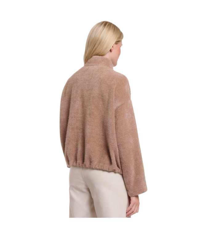 Rino en Pelle Boxy jacket with closure 10997 rosy brown