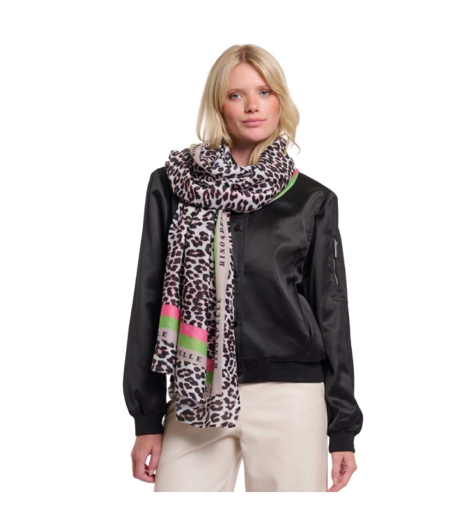 Rino en Pelle Scarf with leopard print 8980 leopard