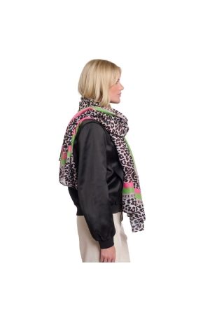 Rino en Pelle Scarf with leopard print 8980 leopard