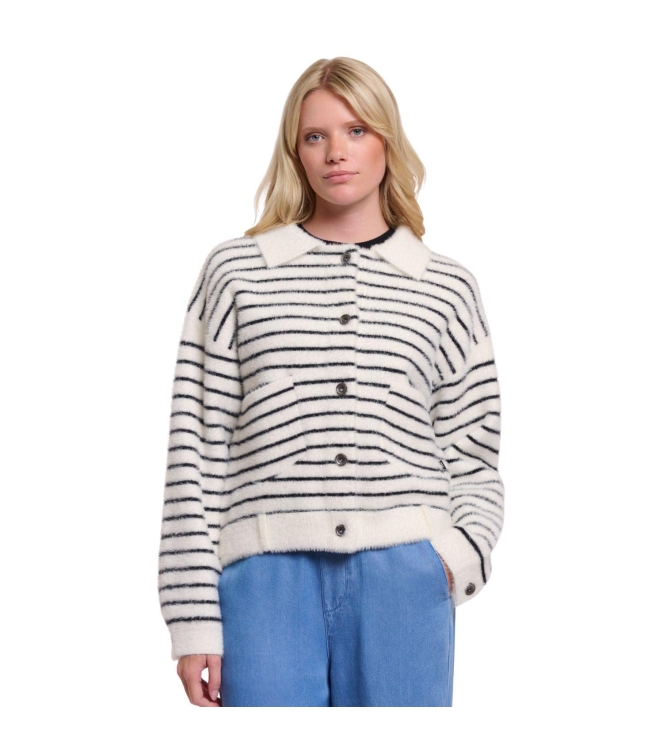 Rino en Pelle Boxy jacket 11041 black white striped