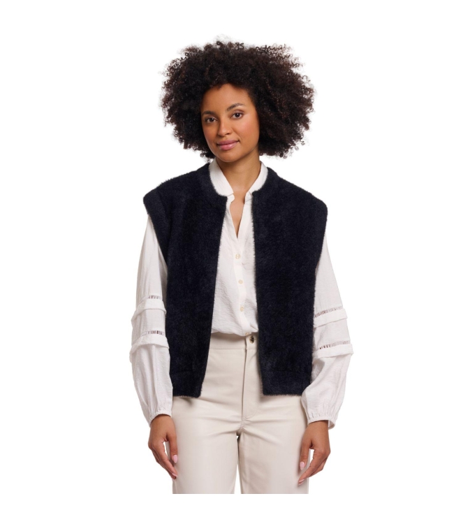 Rino en Pelle Short waistcoat 9900 black