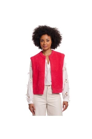 Rino en Pelle Short waistcoat 10996 pink punch