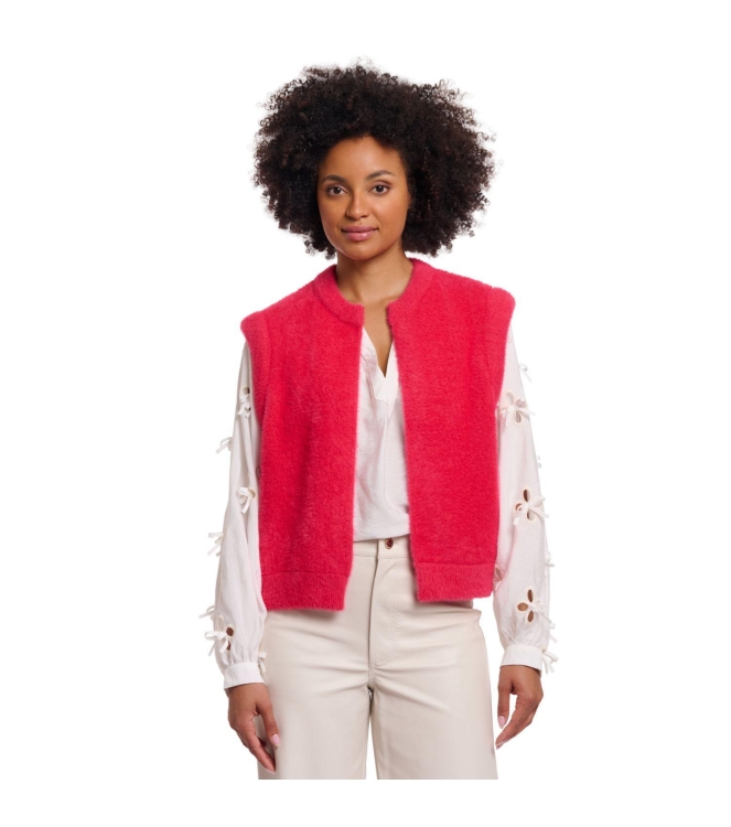 Rino en Pelle Short waistcoat 10996 pink punch